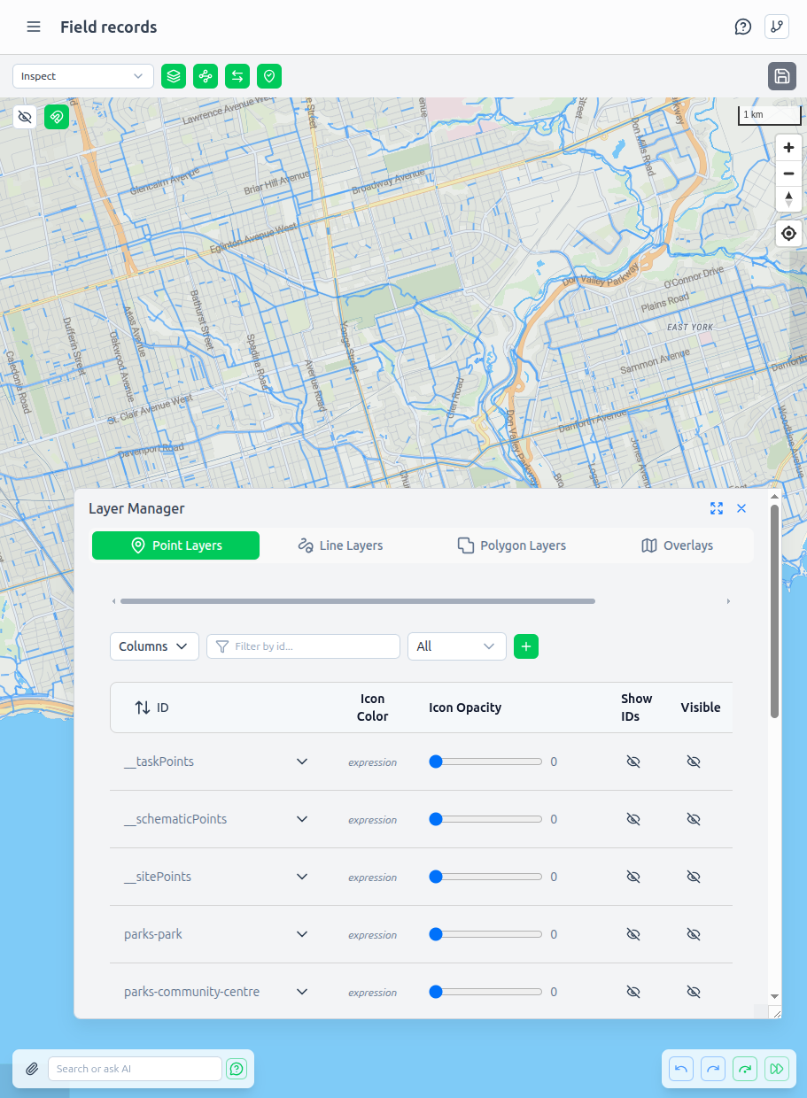 Aptli web app dashboard showing site overview and map-based operations panels